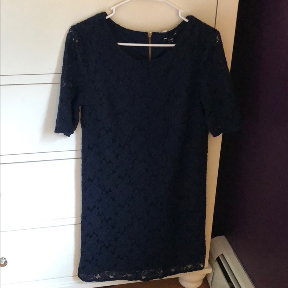 Navy Lace Floral dress!
